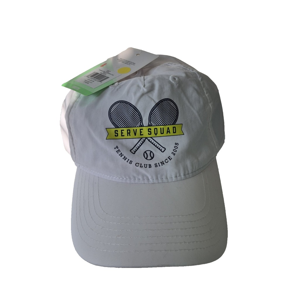 Serve‎ Squad Hat Cap Strap Back Youth White Tennis Club Since 2005 Sports